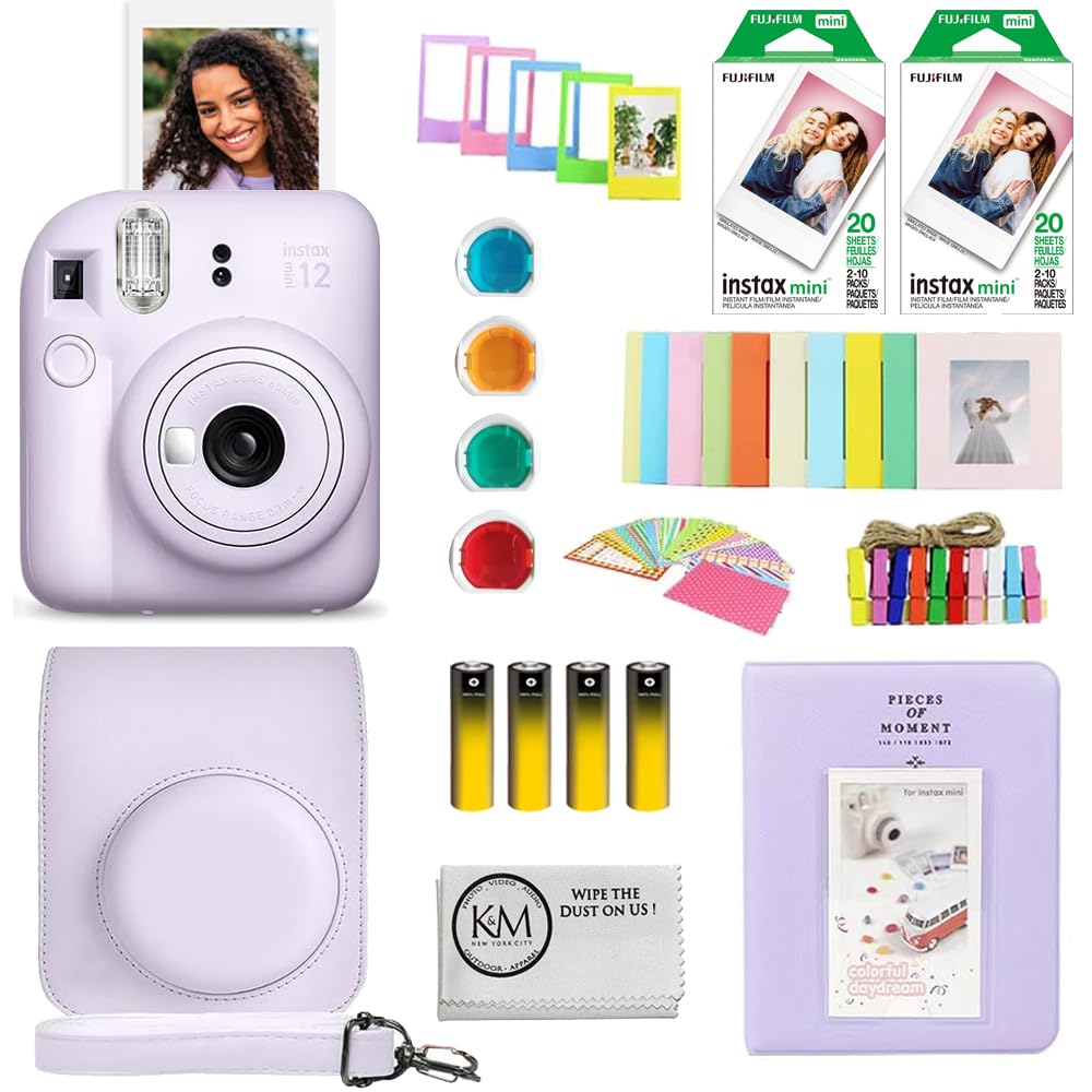 Amazon.com : FUJIFILM INSTAX Mini 12 Instant Film Camera | Lilac